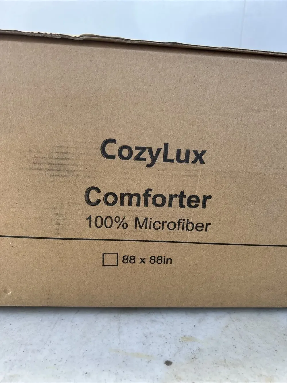 Cozylux 100% Microfiber Comforter 88x88 Queen Size Black